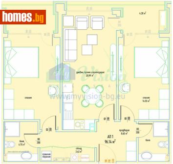 Тристаен, 118m² - Апартамент за продажба - 116788968