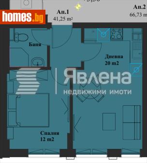 Двустаен, 51m² - Апартамент за продажба - 116794614