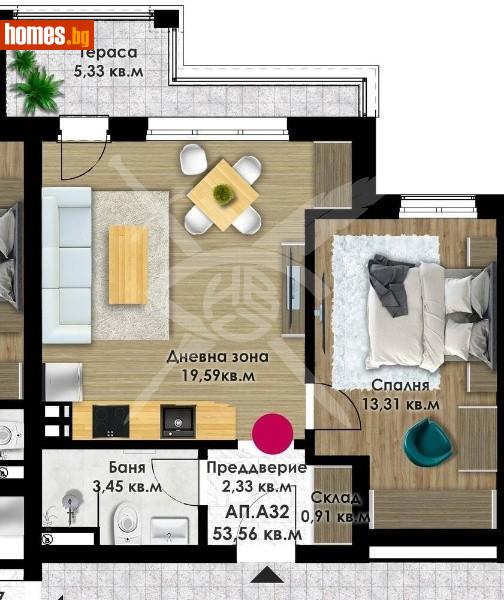 Двустаен, 71m² - Кв. Коматево, Пловдив - Апартамент за продажба - ЕКС НВД - 116795220