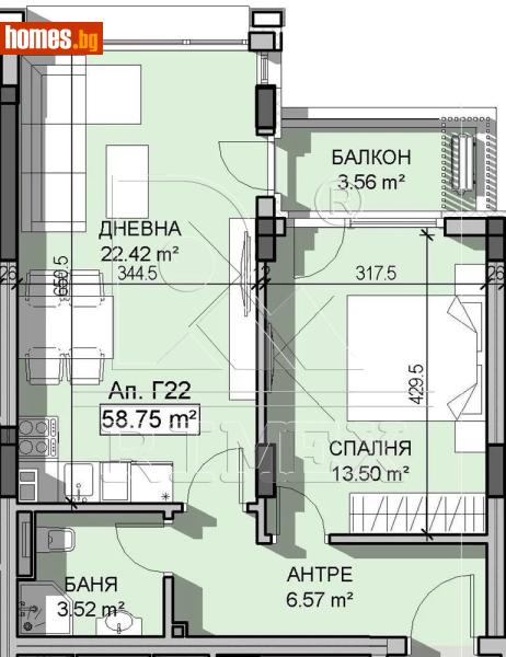 Двустаен, 68m² - Кв. Манастирски Ливади, София - Апартамент за продажба - Римекс Имоти - 116806671