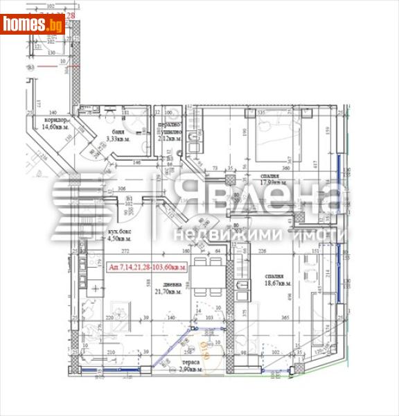 Тристаен, 112m² - Жк. Дружба, София - Апартамент за продажба - ЯВЛЕНА - 116809053