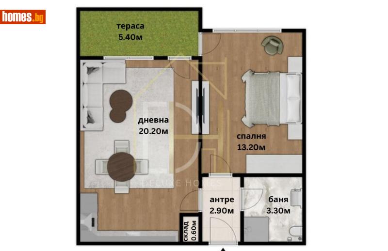 Двустаен, 62m² - Кв. Беломорски, Пловдив - Апартамент за продажба - Deluxe Homes - 116829825