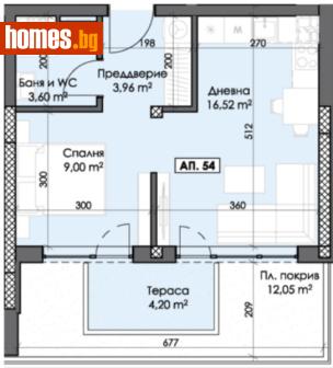 Двустаен, 64m² - Апартамент за продажба - 116830266