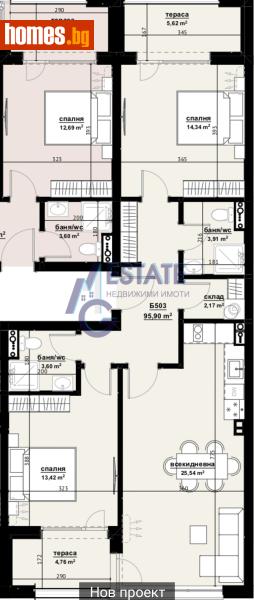 Тристаен, 110m² - Бургас, Бургас - Апартамент за продажба - ЕМ ДЖИ ЕСТЕЙТ - 116834878