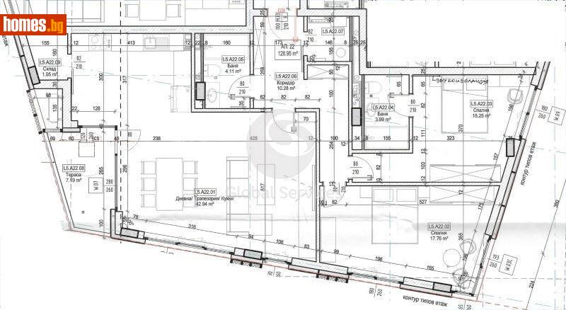 Тристаен, 144m² - Кв. Кръстова Вада, София - Апартамент за продажба - Глобъл Сървисиз ООД - 116844699