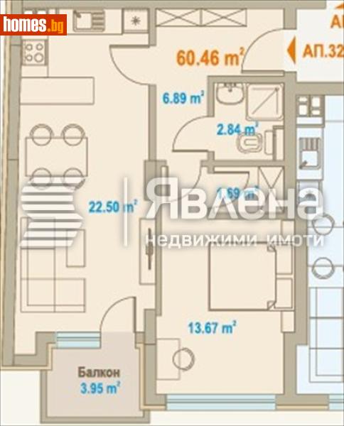 Двустаен, 83m² - Жк. Зона Б5, София - Апартамент за продажба - ЯВЛЕНА - 116848606