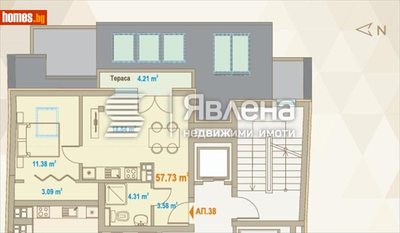 Двустаен, 79m² - Жк. Зона Б5, София - Апартамент за продажба - ЯВЛЕНА - 116848618
