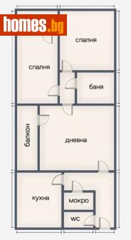 Тристаен, 86m² - Апартамент за продажба - 116890217
