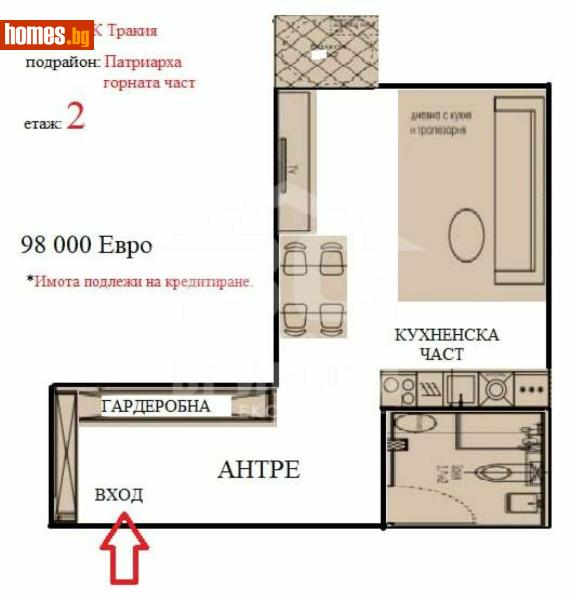 Едностаен, 28m² -  ЛК Тракия, Варна - Апартамент за продажба - БГ Имоти ООД - 116890646