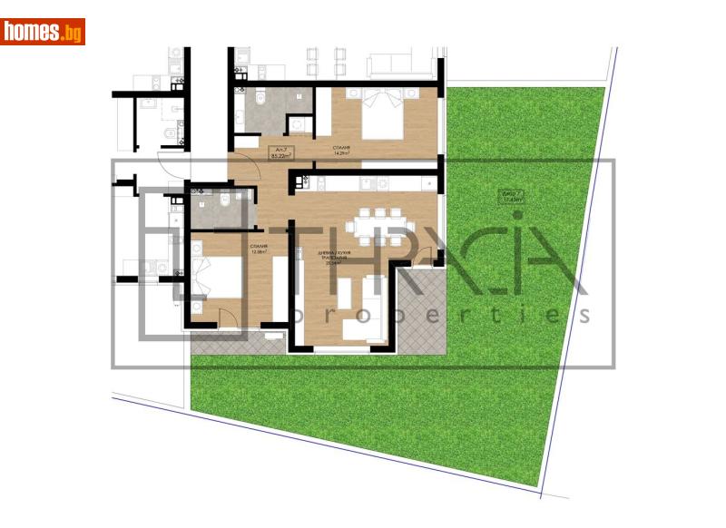 Тристаен, 99m² - Кв. Горубляне, София - Апартамент за продажба - Тракия Пропъртийс - 116898356