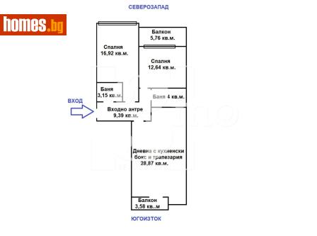 Тристаен, 128m² - Апартамент за продажба - 116905216