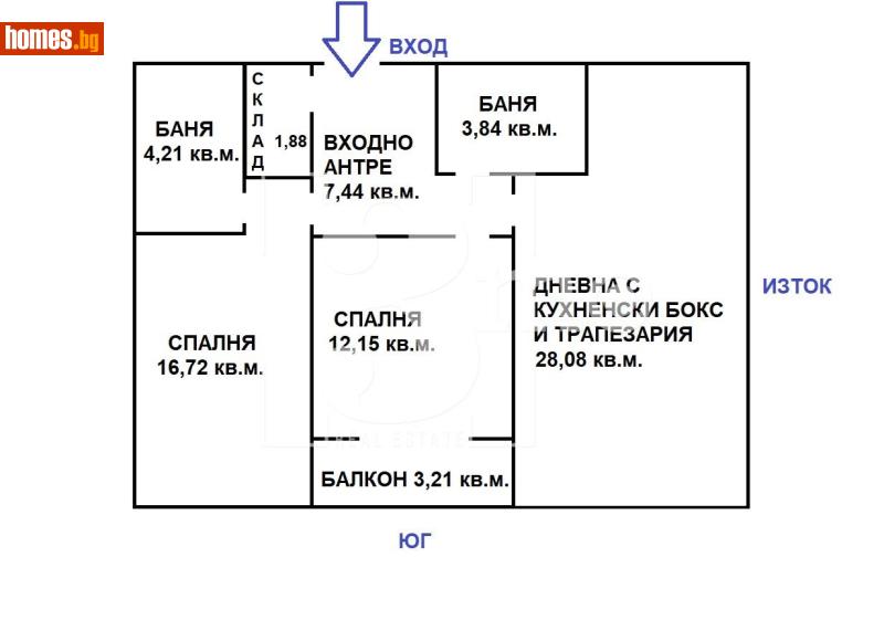 Тристаен, 114m² - Жк. Люлин 2, София - Апартамент за продажба - 3mo офис Амалтея - 116905226