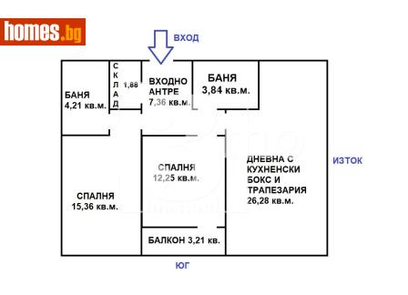 Тристаен, 114m² - Апартамент за продажба - 116905230