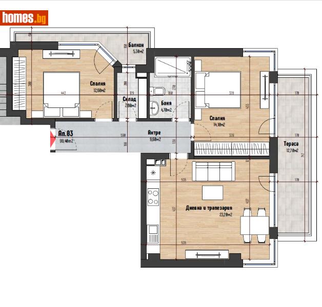 Тристаен, 116m² - Жк. Левски, София - Апартамент за продажба - Титан Пропъртис - 116908123