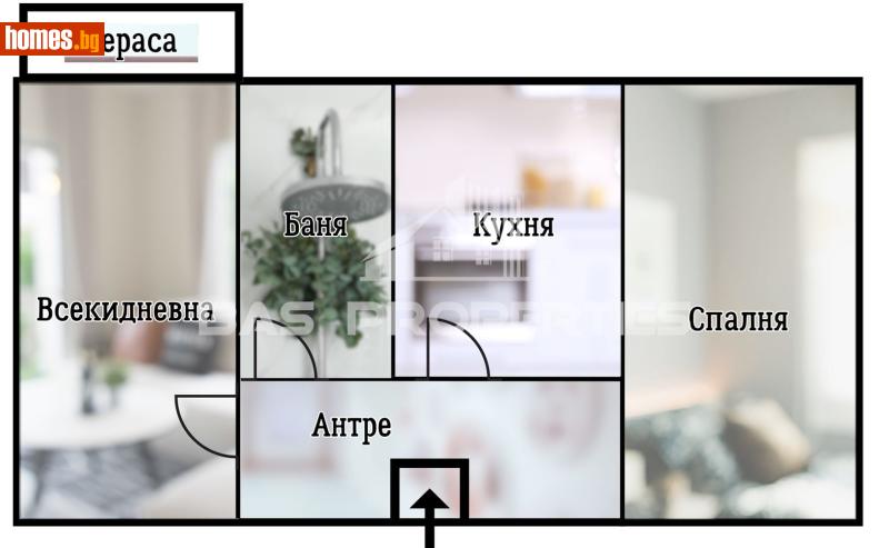 Двустаен, 70m² - Жк. Илинден, София - Апартамент за продажба - BasProperties - 116948804
