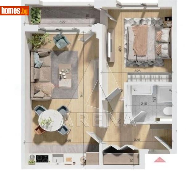 Двустаен, 74m² - Жк. Тракия, Пловдив - Апартамент за продажба - Арена имот  - 116955819