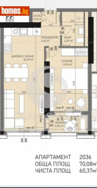 Двустаен, 72m² - Жк. Банишора, София - Апартамент за продажба - Глобъл Сървисиз ООД - 116971389