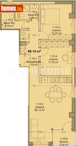 Тристаен, 106m² - Жк. Младост, Варна - Апартамент за продажба - Green Home - 116979974