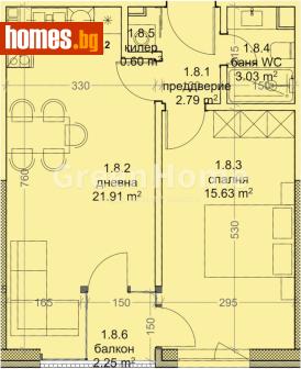 Двустаен, 65m² - Апартамент за продажба - 116979976