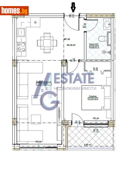 Двустаен, 64m² - Гр.Китен, Бургас - Апартамент за продажба - ЕМ ДЖИ ЕСТЕЙТ - 117016471