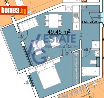 Двустаен, 55m² - Апартамент за продажба - 117017112