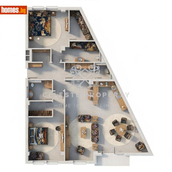 Тристаен, 191m² - Кв. Манастирски Ливади, София - Апартамент за продажба - Celeste Property - 117036345