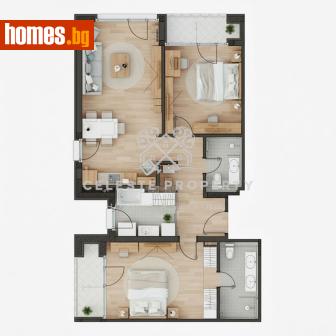 Тристаен, 82m² - Апартамент за продажба - 117036351