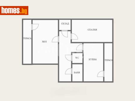 Двустаен, 60m² - Апартамент за продажба - 117064802