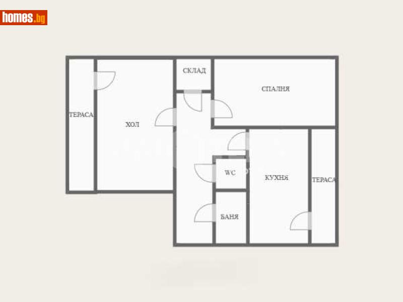 Двустаен, 60m² - Жк. Гагарин, Пловдив - Апартамент за продажба - ИМОТЕКА АД - 117064802