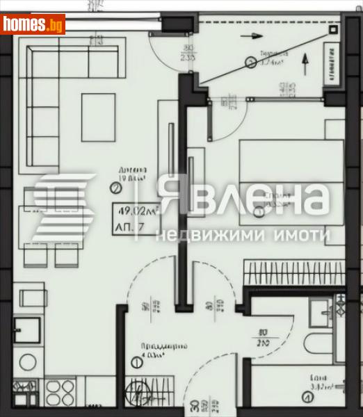Двустаен, 63m² - Кв. Малинова Долина, София - Апартамент за продажба - ЯВЛЕНА - 117065781