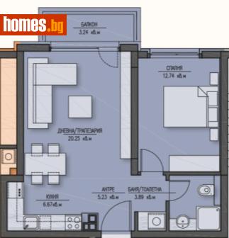 Двустаен, 75m² - Апартамент за продажба - 117069028