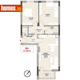 Тристаен, 103m² - Апартамент за продажба - 117071190