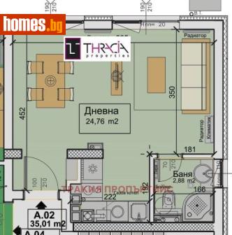 Едностаен, 42m² - Апартамент за продажба - 117104422