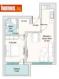 Двустаен, 65m² - Апартамент за продажба - 117119443