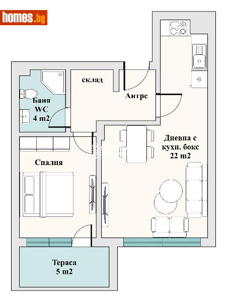 Двустаен, 65m² - Жк. Христо Ботев, Пловдив - Апартамент за продажба - КОНДОР НЕДВИЖИМИ ИМОТИ - 117119443