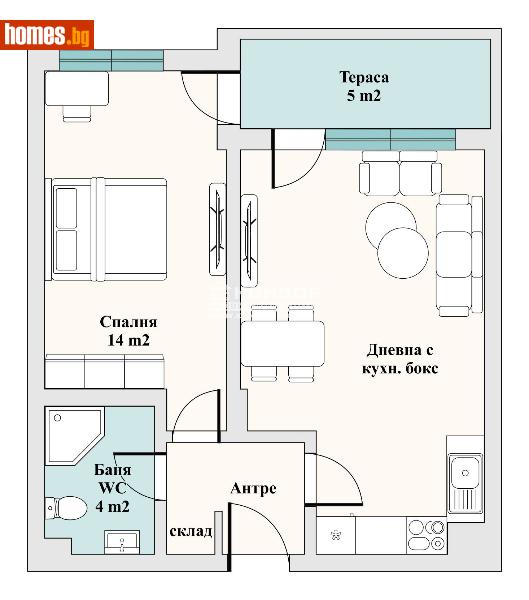 Двустаен, 66m² - Жк. Христо Ботев, Пловдив - Апартамент за продажба - КОНДОР НЕДВИЖИМИ ИМОТИ - 117119448