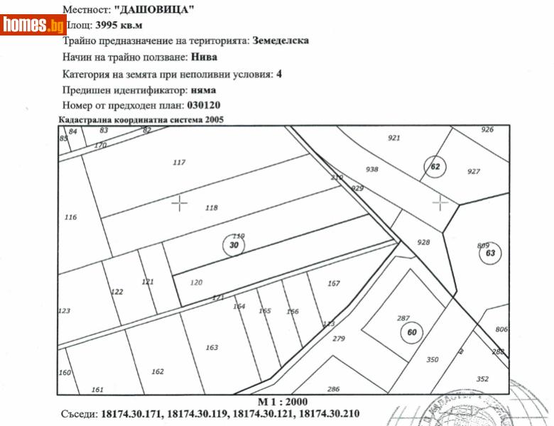 Парцел, 3995m² - Гр.Божурище, Божурище - Парцел за продажба - KREATIV 2005 - 117139784
