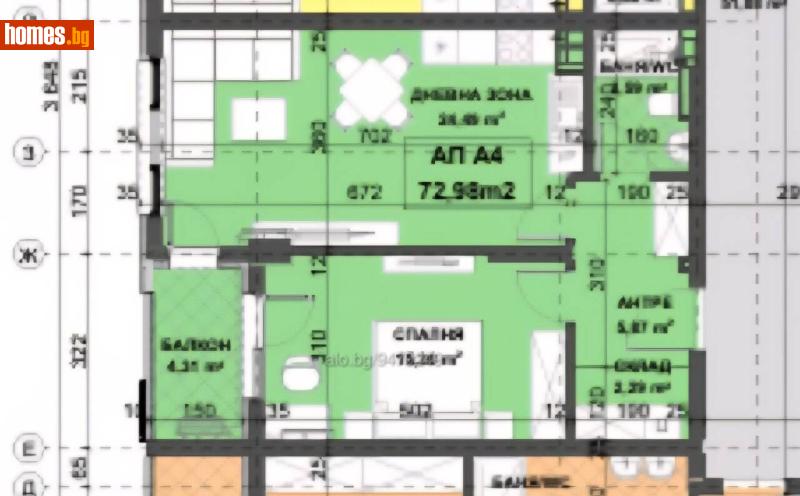 Двустаен, 73m² - Кв. Остромила, Пловдив - Апартамент за продажба - ТУИНС - 117146424
