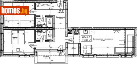 Тристаен, 134m² - Апартамент за продажба - 117167705