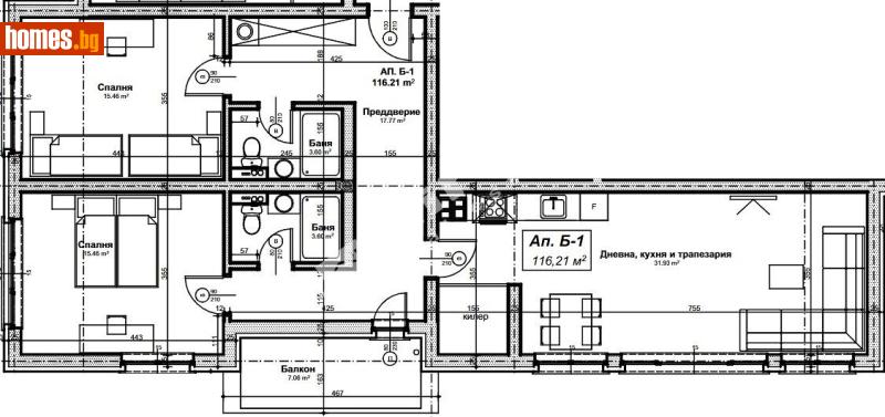 Тристаен, 134m² - София, София - град - Апартамент за продажба - МИРЕЛА - 117167811