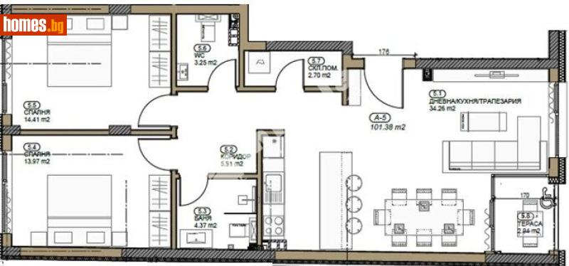 Тристаен, 137m² - Жк. Банишора, София - Апартамент за продажба - МИРЕЛА - 117168089