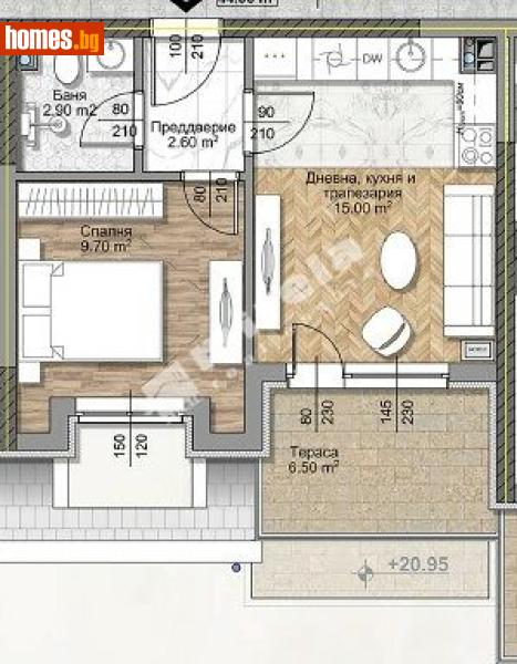 Двустаен, 52m² - София, София - град - Апартамент за продажба - МИРЕЛА - 117168786