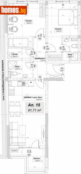 Тристаен, 113m² - София, София - град - Апартамент за продажба - МИРЕЛА - 117169191