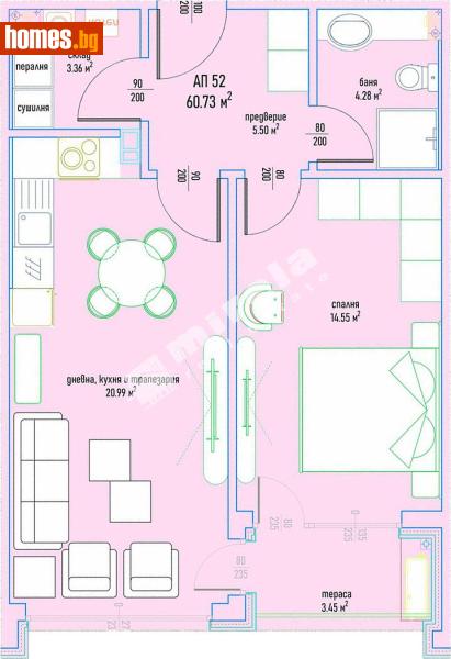 Двустаен, 74m² - Кв. Малинова Долина, София - Апартамент за продажба - МИРЕЛА - 117169231