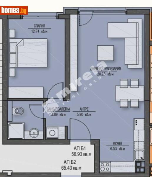 Двустаен, 73m² - Жк. Зона Б5, София - Апартамент за продажба - МИРЕЛА - 117169374