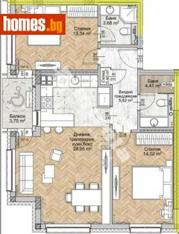 Тристаен, 103m² - Апартамент за продажба - 117170242