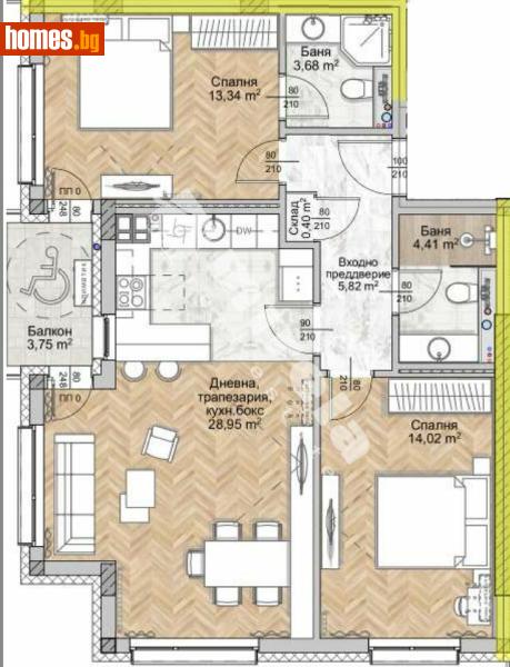 Тристаен, 103m² - София, София - град - Апартамент за продажба - МИРЕЛА - 117170242