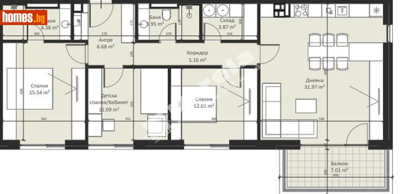 Тристаен, 145m² - Кв. Малинова Долина, София - Апартамент за продажба - МИРЕЛА - 117170269
