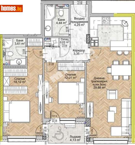Тристаен, 110m² - София, София - град - Апартамент за продажба - МИРЕЛА - 117170277