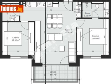Тристаен, 113m² - Апартамент за продажба - 117170302